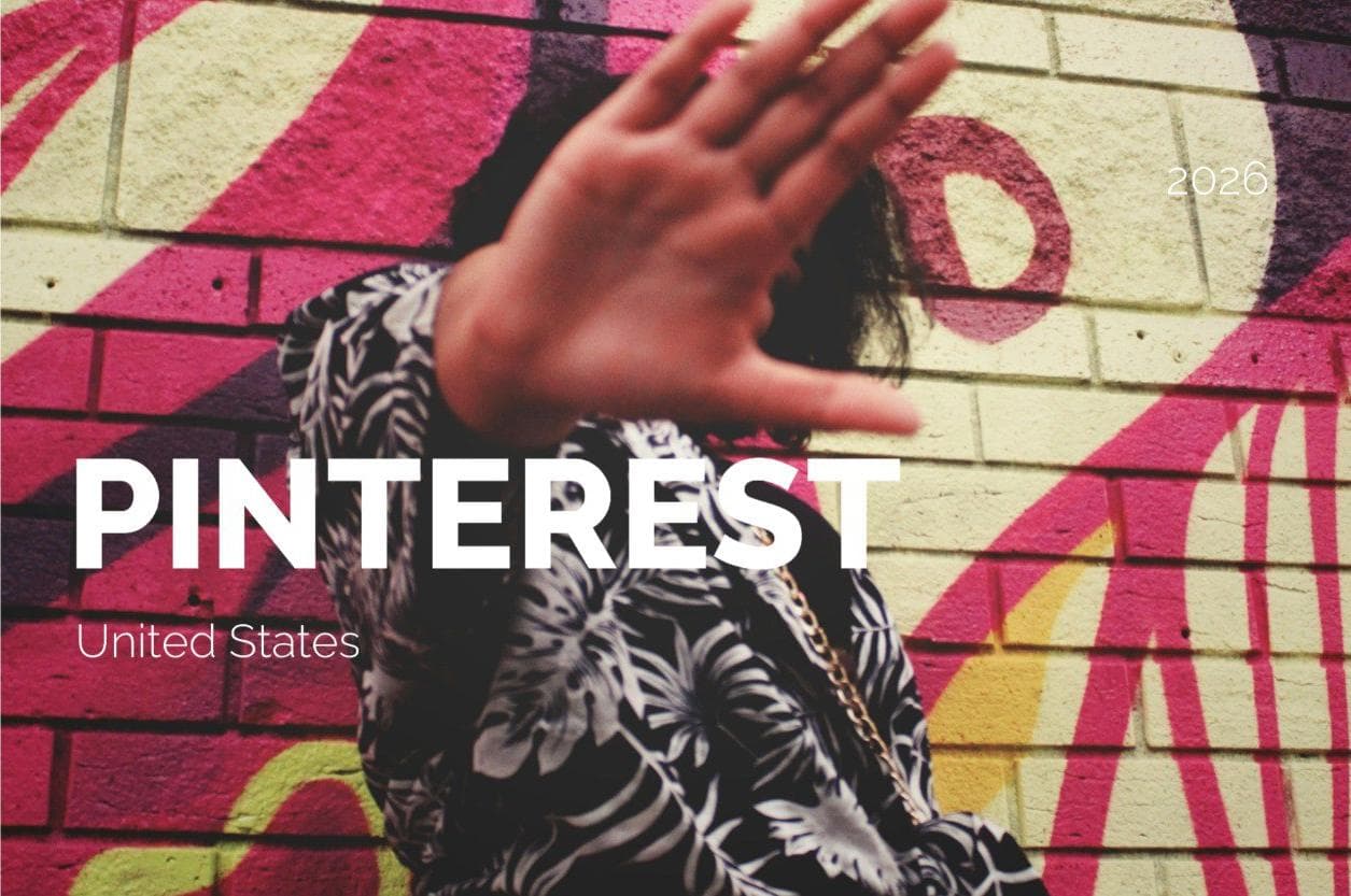 Pinterest audience in the United States: 66.02M adults, 25.17% penetration, age and gender breakdown