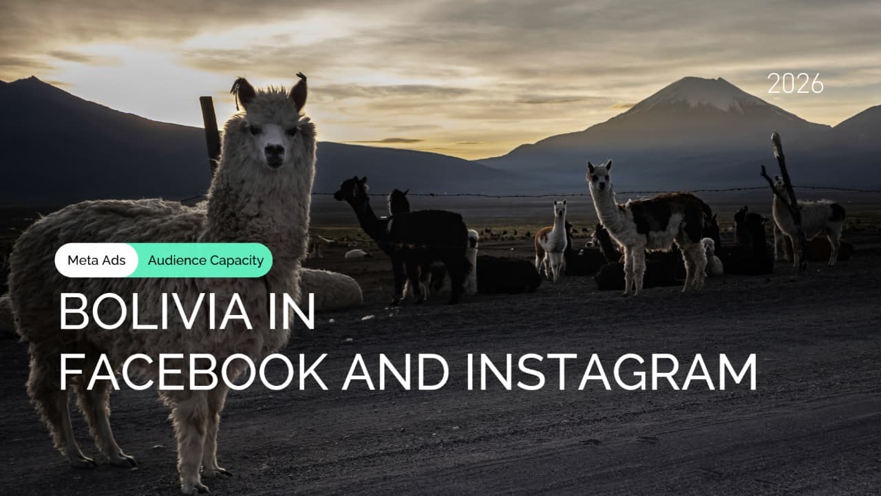 Meta Ads audience in Bolivia: Broad 18+ plus Shoppers, Travelers, Parents, and Tech segments